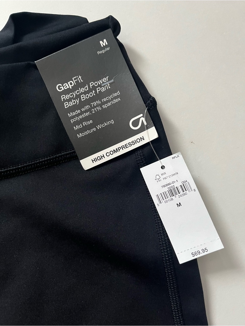 GapFit High Compression Mid Rise Baby Boot Yoga Pants